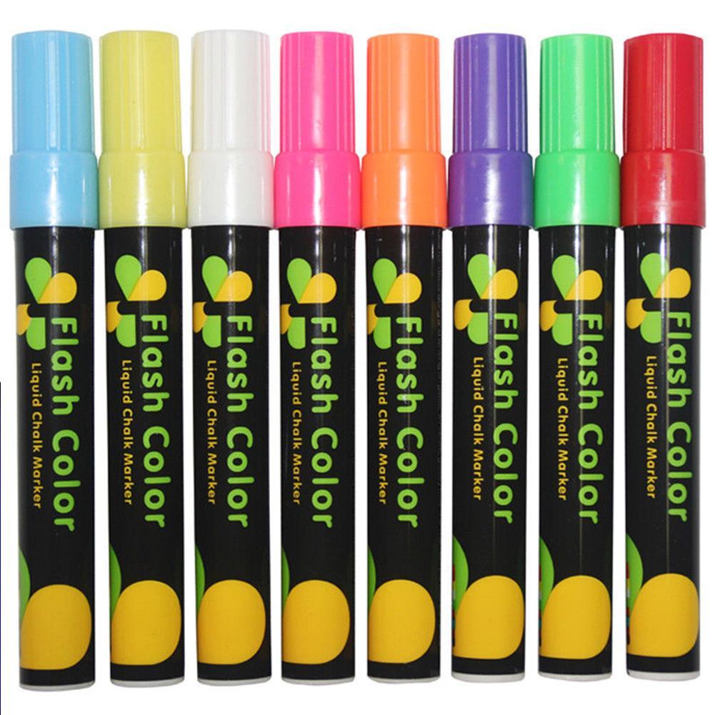 1Stck Neue Kreative Blitz-Farbe Löschbaren Textmarker Für Leuchtstofflampen Platte Stifte Flüssigkeit Kreide Marker Schreibwaren Liefert 2022 Neue