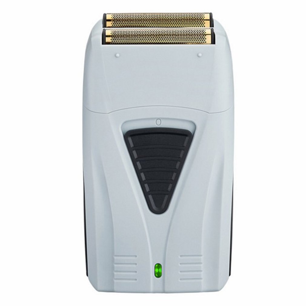 Tête de rasage dégradé pousser blanc rasoir faire ses adieux rasage alternatif Portable hommes rasoir Double filet rasoir électrique: Or