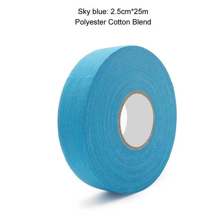 3 Rolls Hockey Grip Tape Cotton Hockey Stick Tape colorato Sport sicurezza campo da ghiaccio Hockey Badminton Golf Tape 2.5cm x 25m: 3 rools Sky blue