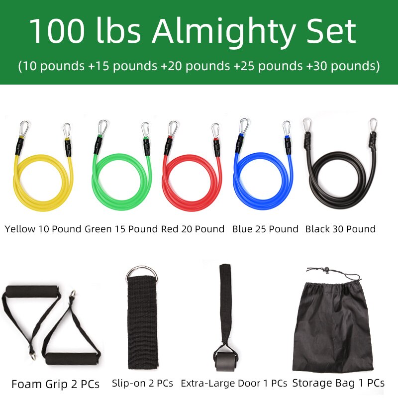 Conjunto de bandas de resistencia TMT TPE, alta elasticidad, gimnasio, ligas de goma, equipo de ejercicio para entrenamiento, Yoga, deportes, Crossfit: ALL