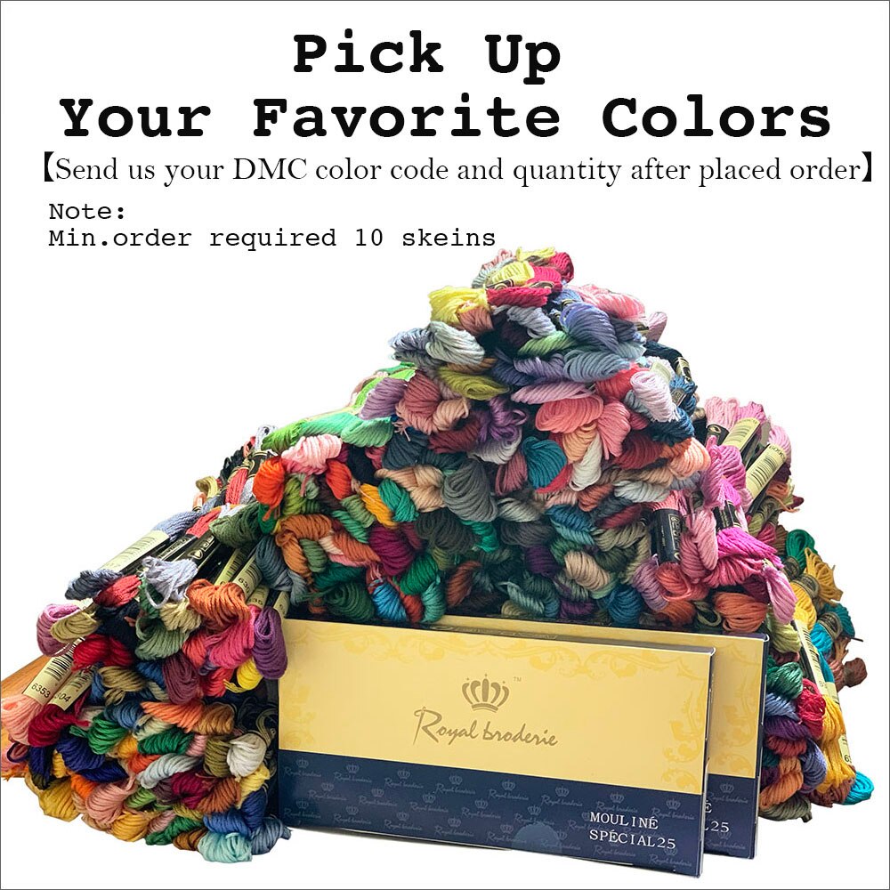 All 447 Rainbow Colors Embroidery Floss Pack 100% Long-staple Egyptian Cotton Cross Stitch Thread, 8 Meter 6 Strands: Pick-Your-Color