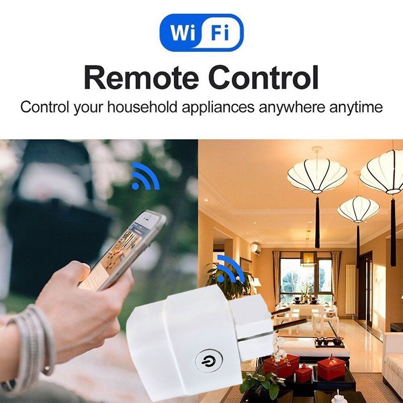 16A Wifi Smart Plug Stopcontact Afstandsbediening Monitor Power Tuya Thuis Apparaten Werkt Met Alexa Google Thuis