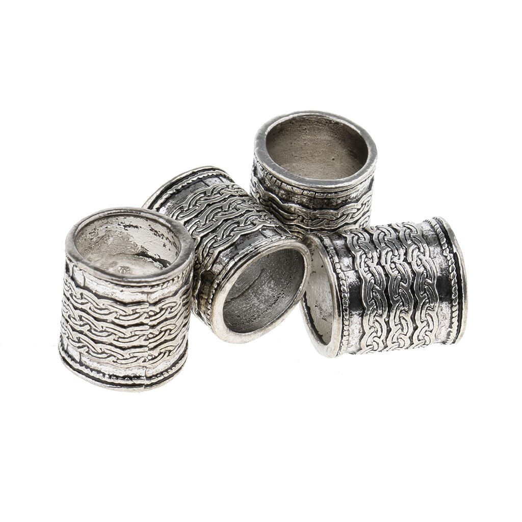 10 styk dreadlocks perler - hår flet manchetter dread lock ring - hårspænde filigran rør værktøj til fletning af smykker dekoration