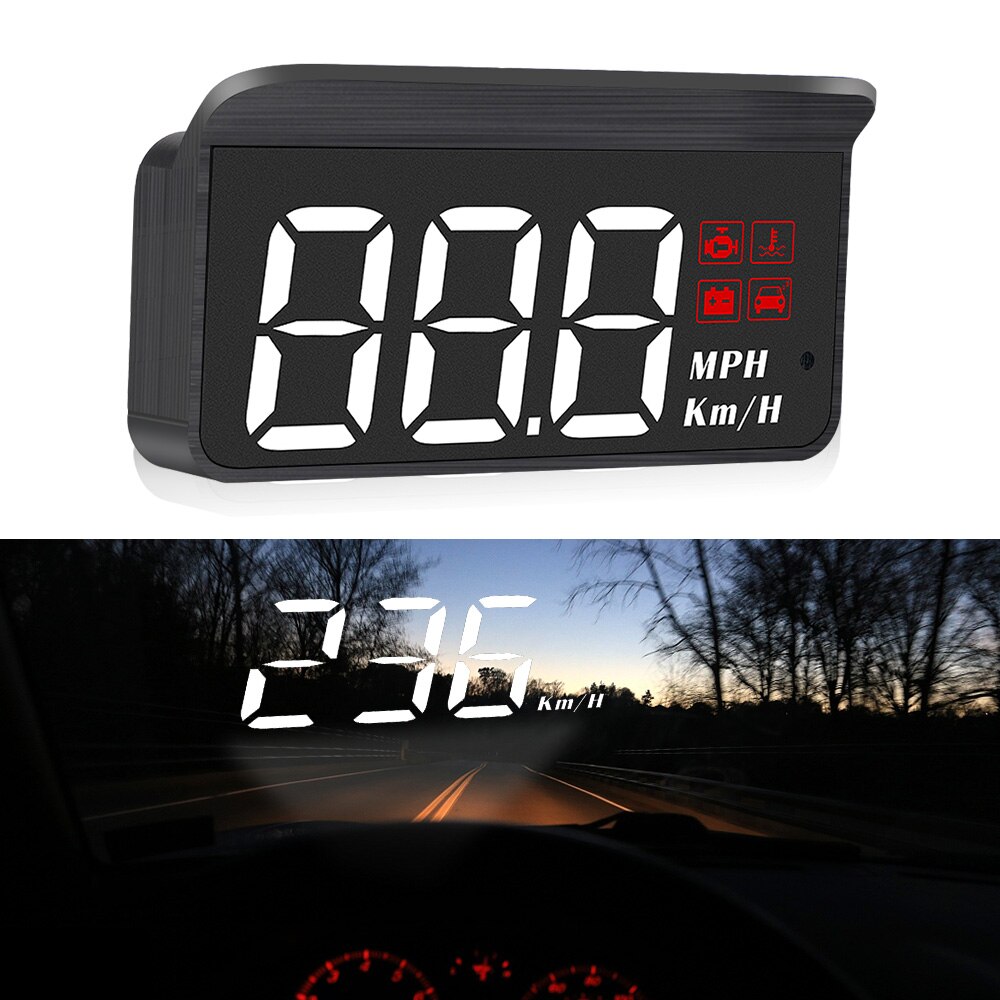 Affichage tête haute pour voiture, système électronique d&#39;avertissement de survitesse, pare-brise, projecteur M3 Hud OBD2