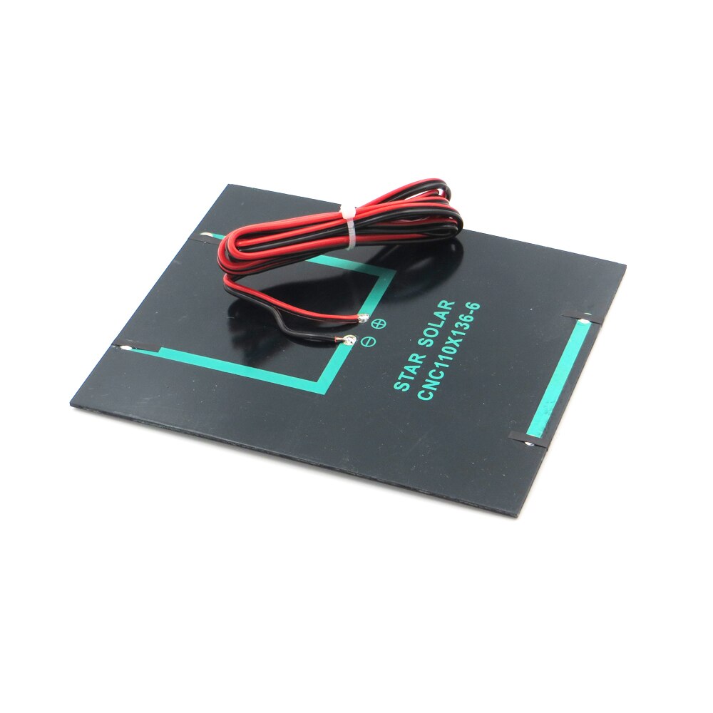 6V 2Watt met 100cm verlengen kabel Zonnepaneel Polykristallijn Silicium DIY Battery Charger Module Mini Solar Cell draad speelgoed