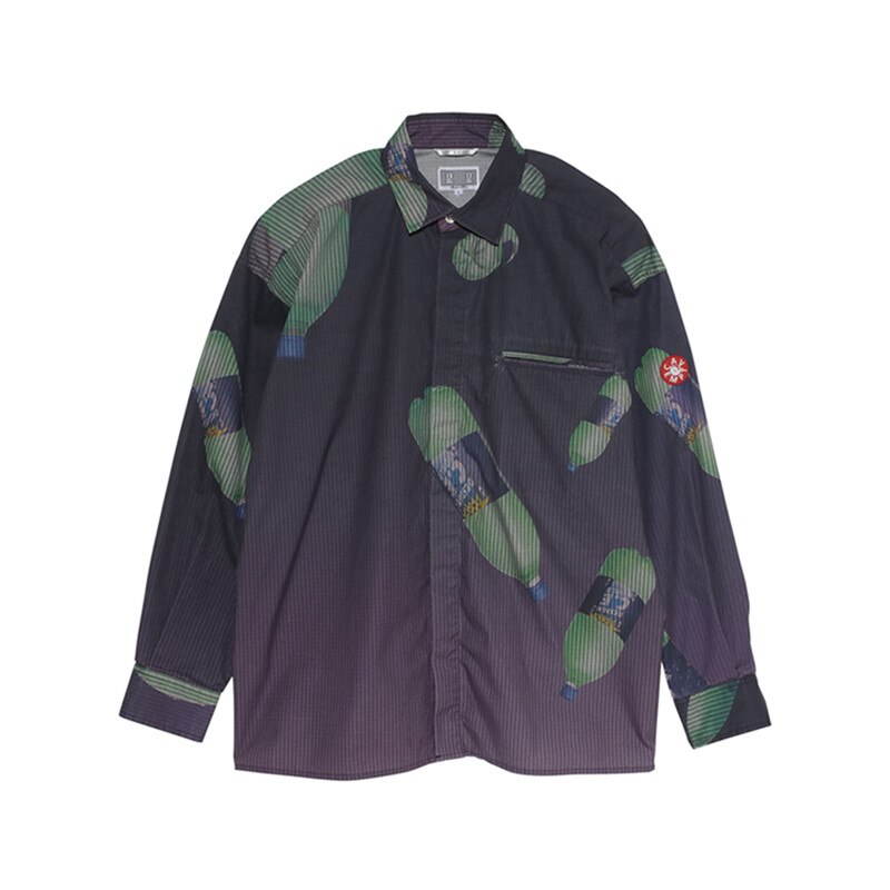 Hip Hop Streetwear CAVEMPT Shirt C.E CAV EMPT TWO COLOUR DENIM SHIRTS Men Women 1:1 Best Casual Cavempt Shirt: 6 / S