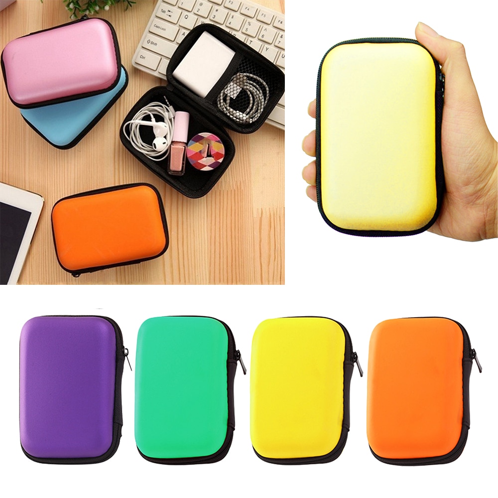 Multi-grid Earphone Case Storage Bag Organizer Polyester Data Cable Travel Storage Bags Power Bank Bag Multifunction