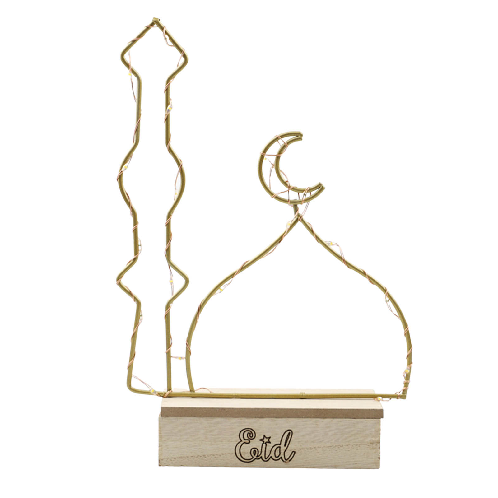1pc EID Mubarak Hollow Wooden Ornament Star Moon Hanging Pendant With String For Muslim Ramadan Kareem Home Party Decoration: B