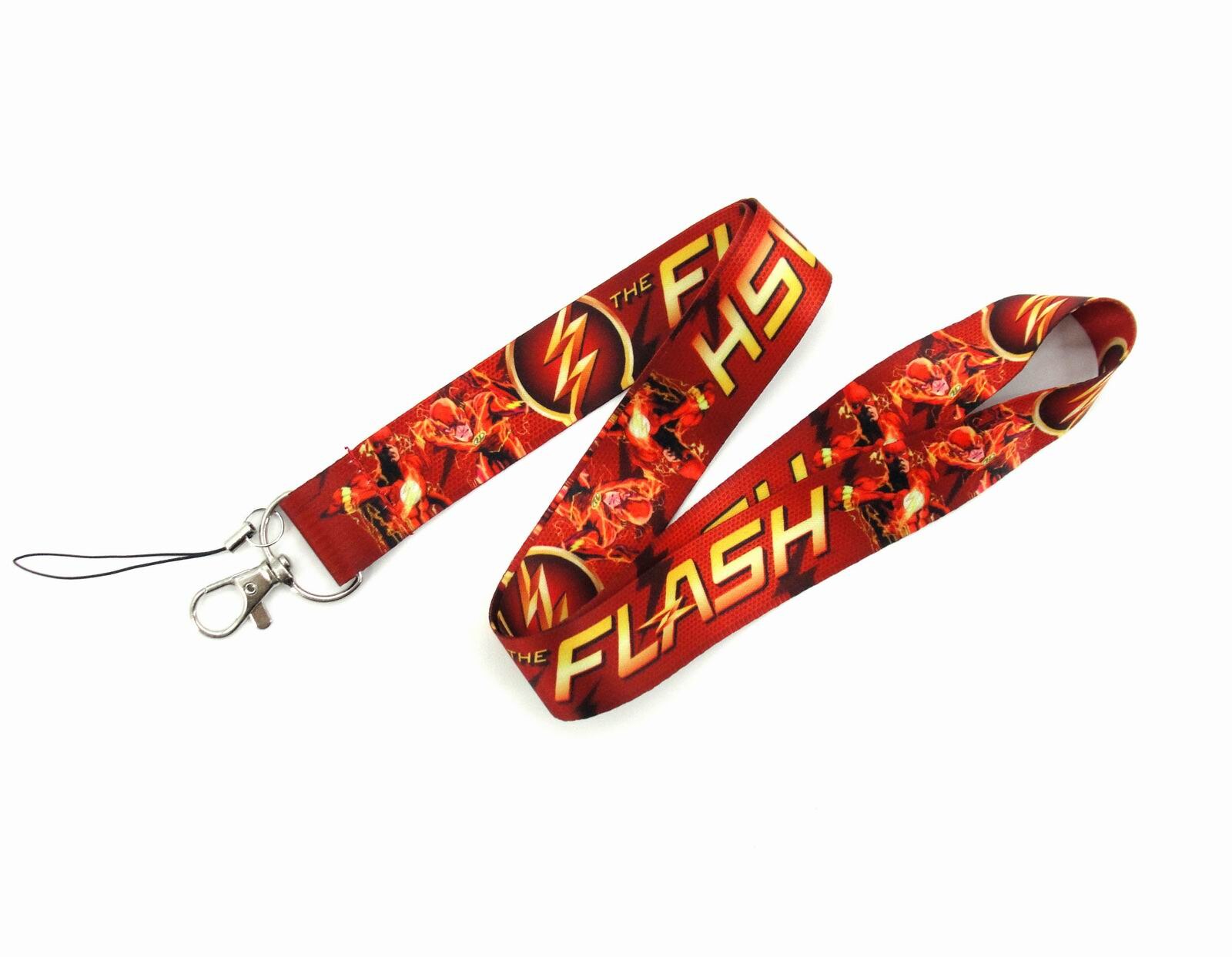 Di lusso rosso affrescare batteria del telefono cellulare appeso al collo di lavoro corda ID studente ID distintivo catena chiave catena: 1