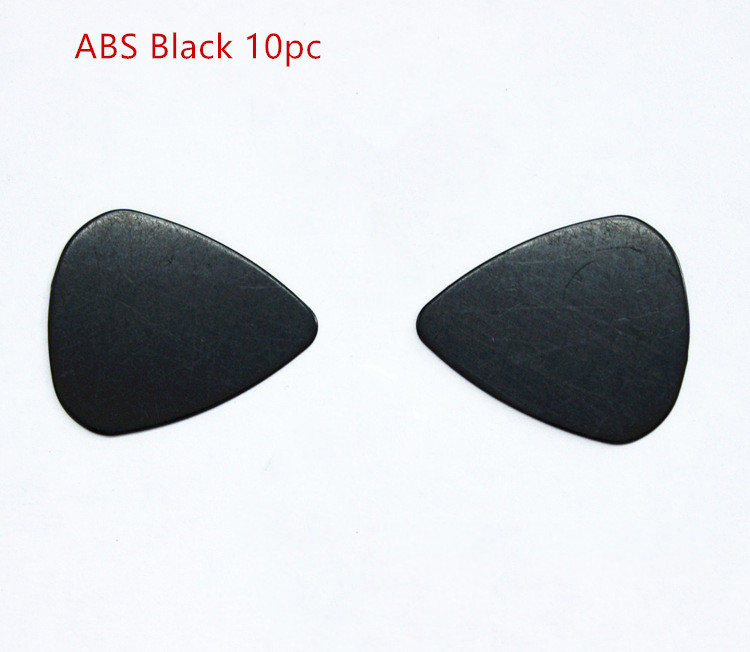 10 unids/set guitarra bajo acústico eléctrico accesorios clásico espesor bajo púa mediador instrumento Musical de espesor: ABS Black 10pcs