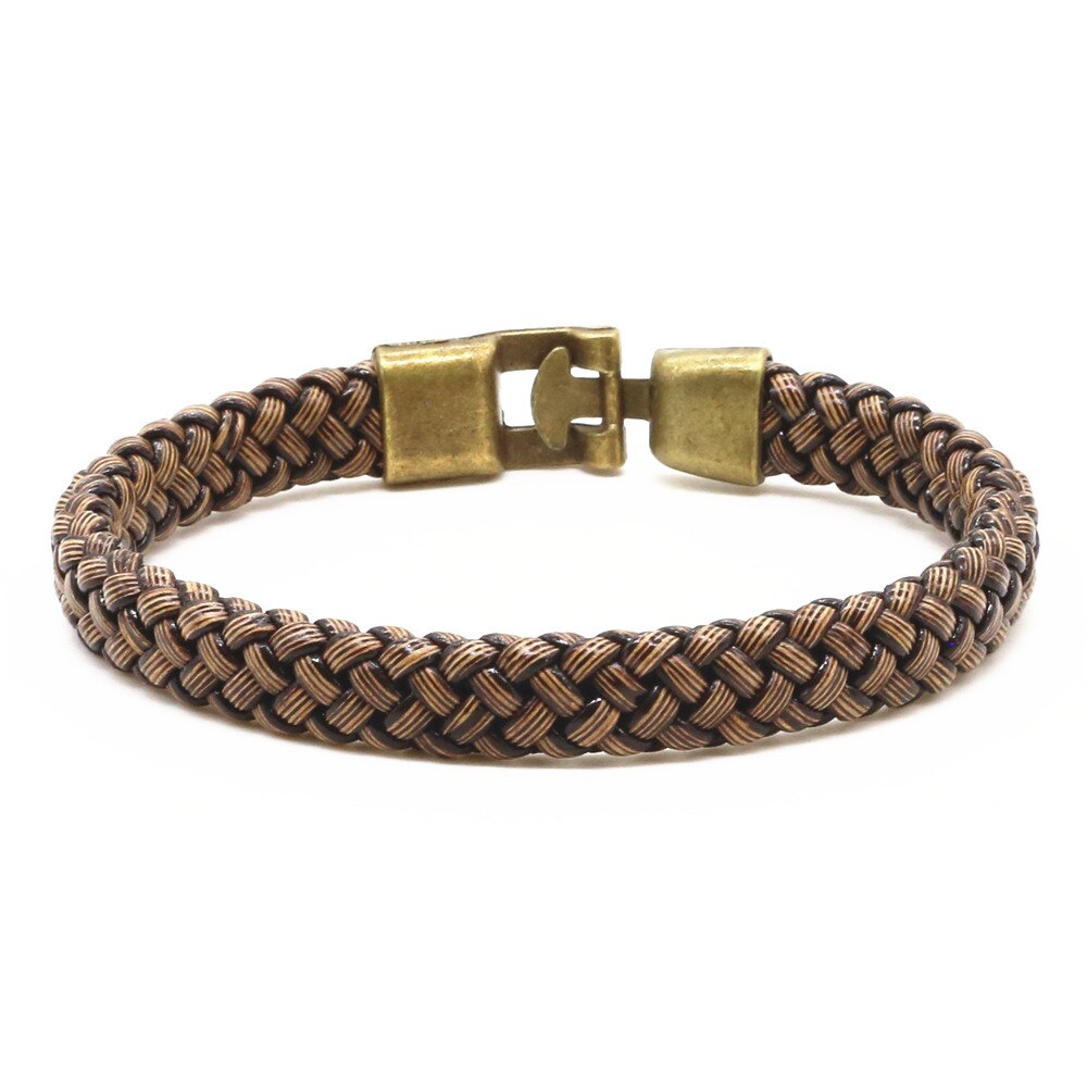 Trendy Handmade Femme Homme Female Vintage Braid Weave Charm Cuff Wrap Men Leather Bracelets For Women Jewelry Accessories