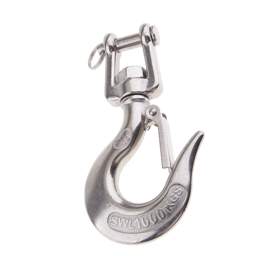 3/8 Inch Swivel Eye Clevis Lifting Chain Hook with Safety Latch 1000KG