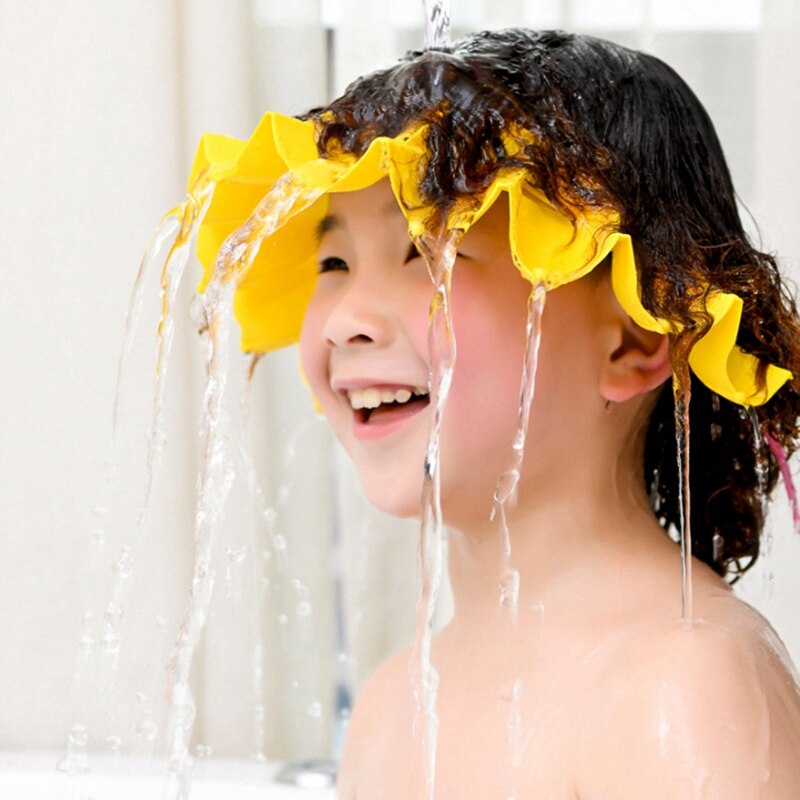 4 Pcs Baby Shower Cap Silicone Baby Bathing Hat Adjustable Toddler Shower Cap Infant Soft Protection Visor Cap for Kids