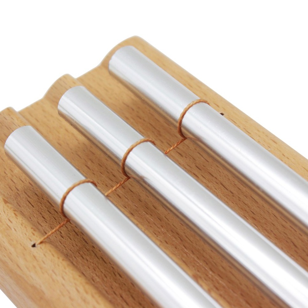 Percusión de madera de tres rayas con 3 instrumentos musicales de tóner con martillo de percusión de madera 1 ud.