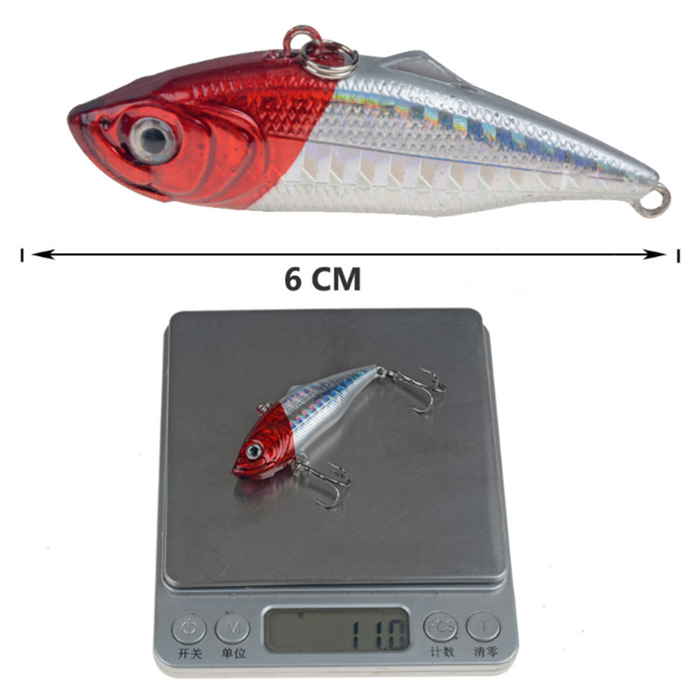 Señuelo de pesca con vibración VIB, 6cm, 11g, fundición larga, Rattlin Iscas, Wobbler Artificial, cebo duro de plástico, aparejos de carpa para nadar, 1 Uds.