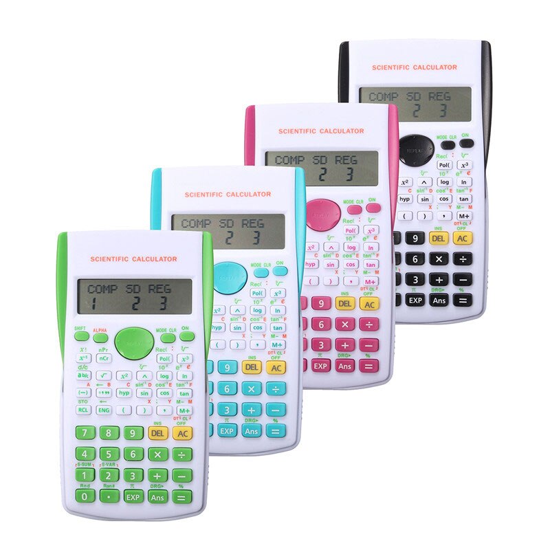 Calculadora Científica multifuncional portátil de colores, batería AAA, Oficina de Contabilidad para estudiantes, suministros de oficina con función de 12 dígitos