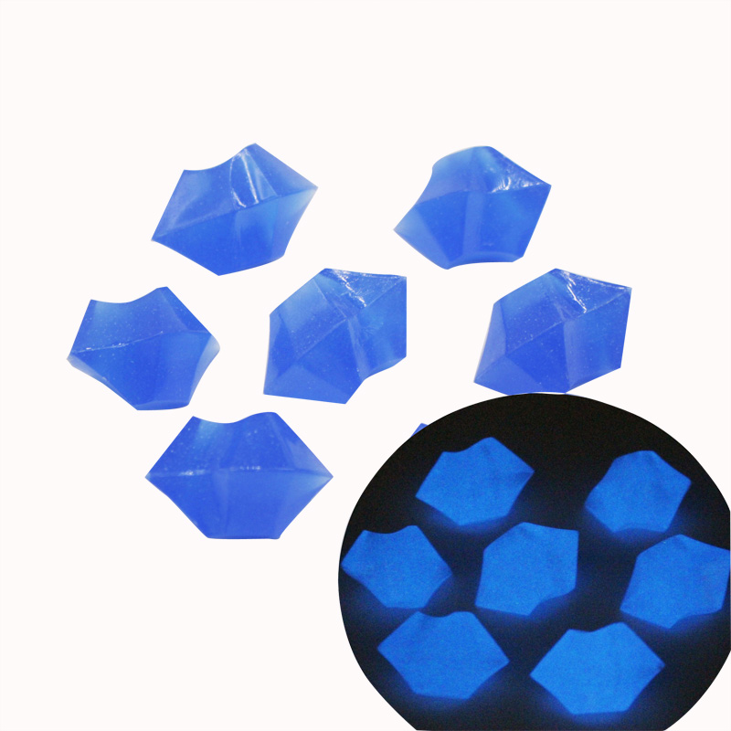 50Pcs Glow In The Dark Tuin Steentjes Glow Stones Rocks Voor Loopbruggen Tuinpad Patio Gazon Yard Decor Lichtgevende stenen Jardin: Royal blue