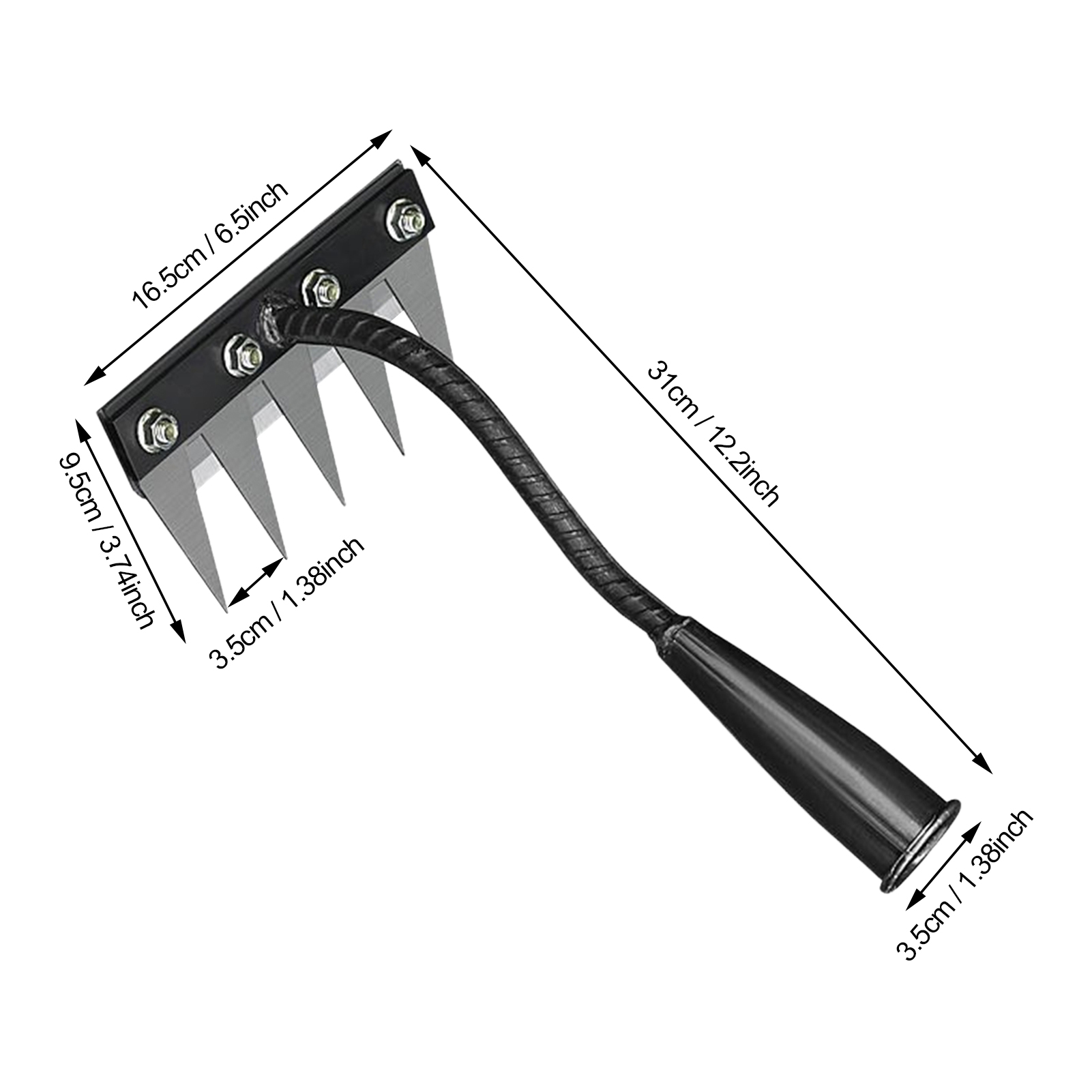 Garden Hoe Weeders Carbon Steel Gardening Hook and Weeding Tool Dual-Purpose Hardened Weeding Hoe for Easily Removing Weeds: Yellow