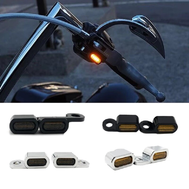 Stuur Led Marker Knipperlichten Voor Harley Sportster Touring Softail Mechanische Koppeling Hydraulische Koppeling
