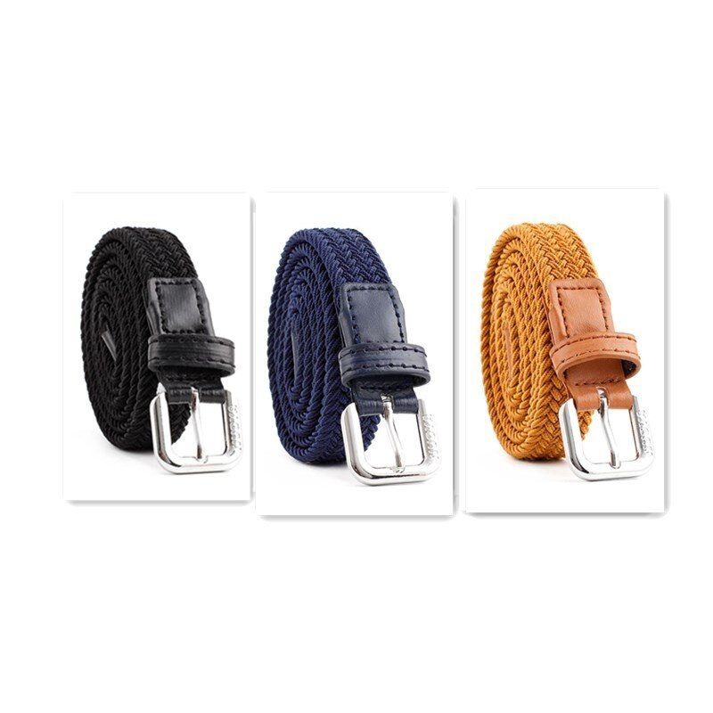 ! Set de 3 cinturones elásticos informales de 100cm para hombre, cinturones elásticos para Jeans, cinturones de punto para hombre: 3