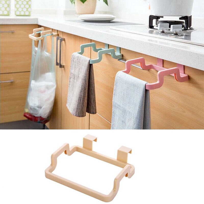 Kitchen Cupboard Back Trash Bag Trash Rack Portable Hanging Trash Rubbish Bag Storage Rack Holder Kitchen Garbage Cabinet Tools