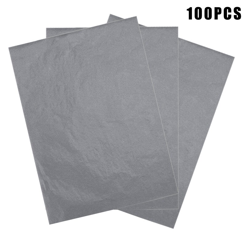 100 Pcs Carbon Paper Transfer Copy Sheets Graphite Tracing A4 for Wood Canvas Art Paper Office Painting Accessories DIY Copy
