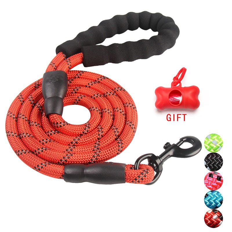 Durable Nylon Dog harness Color 1.5M Pet Dog Leash Walking Training Leash Cats Dogs Leashes Strap Dog Belt Rope: Red
