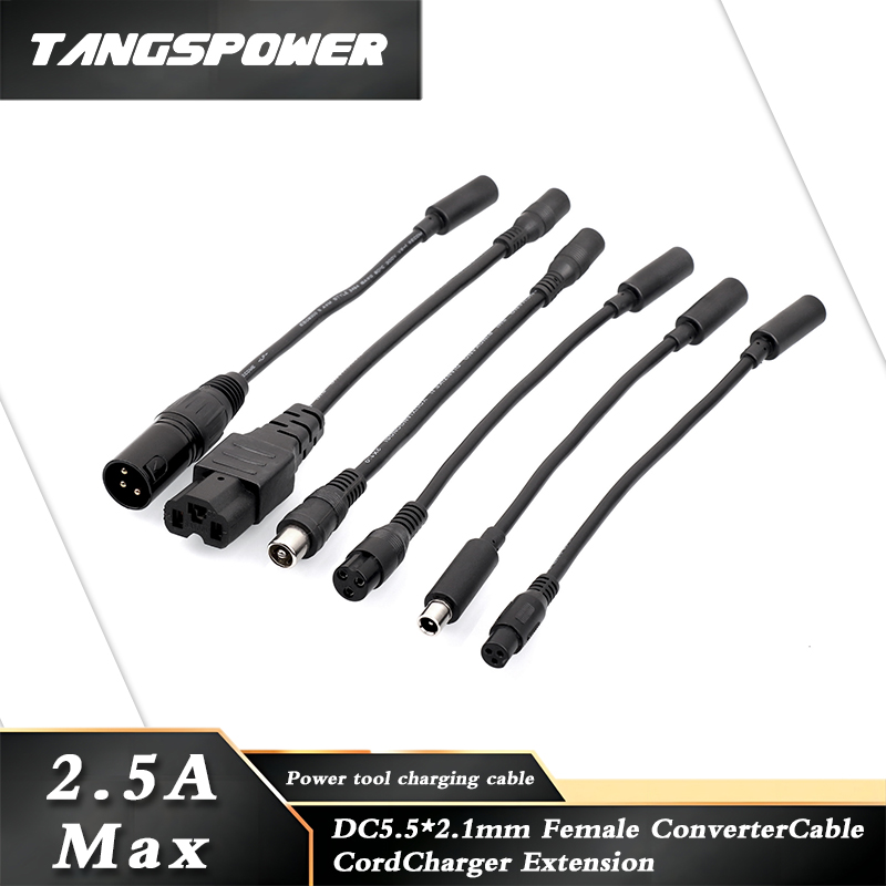DC to RCA GX16 XLR IEC 3 Pin Connector Cable Adapter cable extended line for LED Strip CCTV Camera LED Strip Plug Max 2.5A