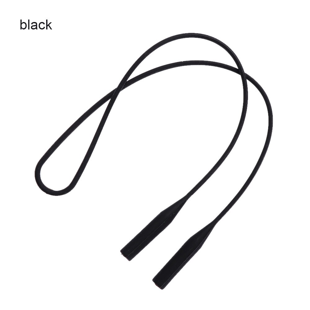 1PC Silikon Brillen Schlüsselband Gläser Kette Sonnenbrillen Band Sport Band Kabel Halfter Für freundlicher Erwachsene Auge Zubehör: B- 53 cm Schwarz