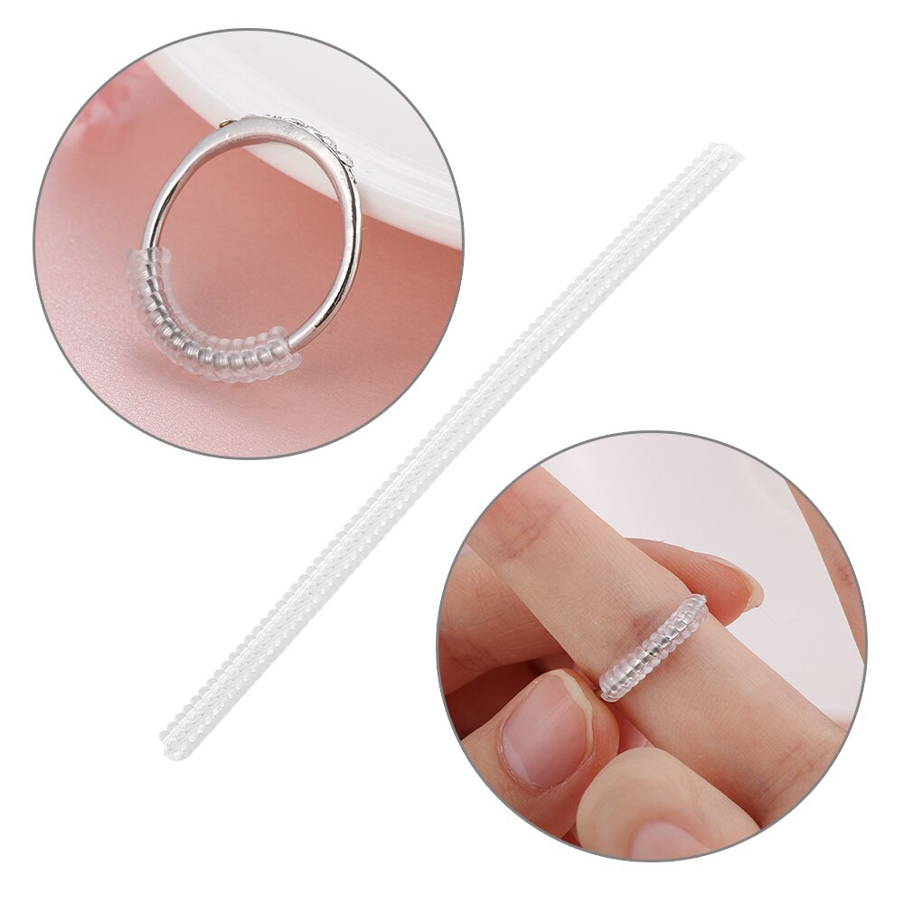 1/5/10/12 Pcs Invisible Transparent Spirale Ring Größe Teller Shell Harte Schutz Spanner Minderer Größenänderung Werkzeuge Schmuck teile