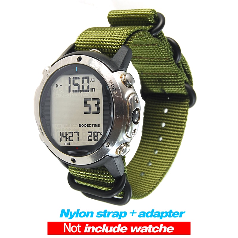 Para Suunto D6 D6I reloj de buceo por ordenador correa de nailon correas de reloj + adaptadores ABS + destornilladores