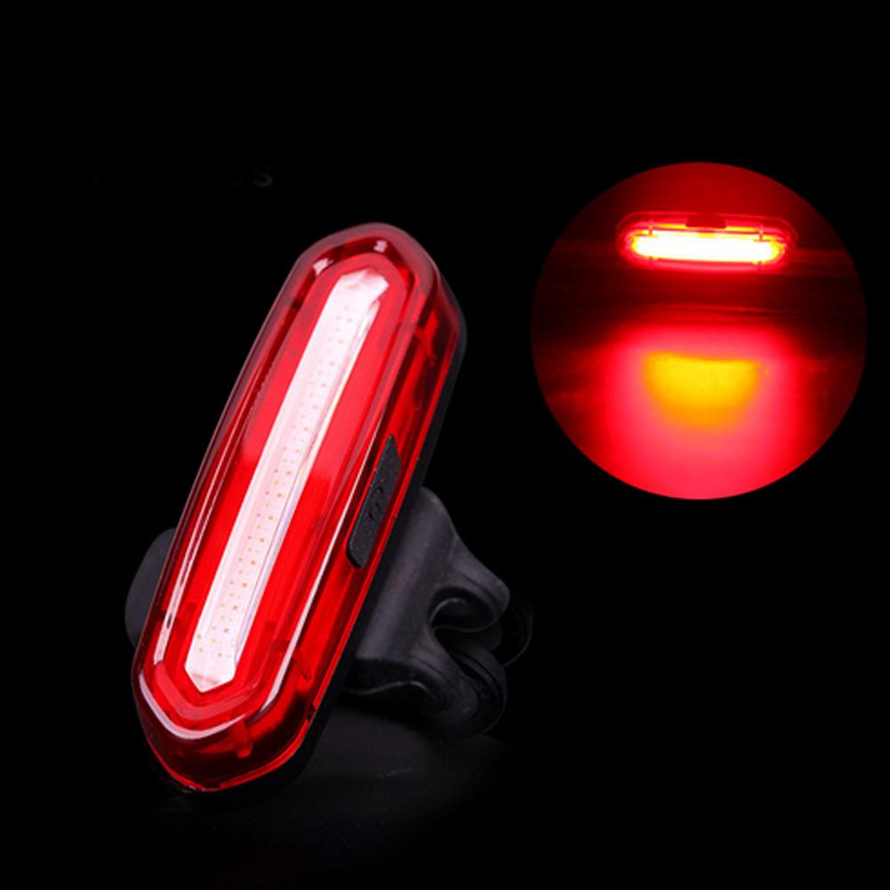 Usb Oplaadbare Cob Achter Fiets Lamp Achterlicht Veiligheidswaarschuwing Fietslicht Voor Achter Achterlicht 4 Stijl Led Flash Lights: A Red 4 mode