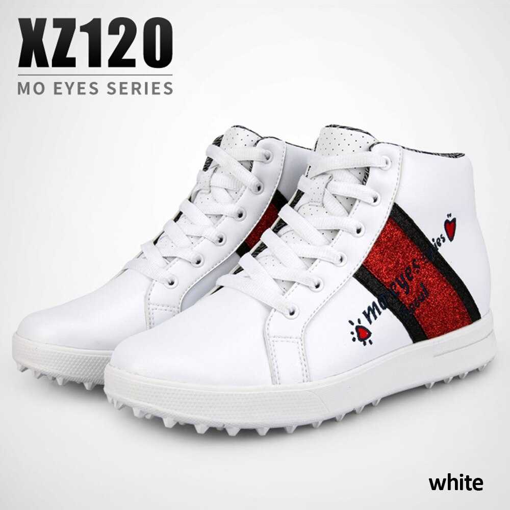 PGM Golf Shoes Women's High Upper Inside Height Increasing Shoes Waterproof Shoes Breathable Ladies Golf Shoes Item: White / 6