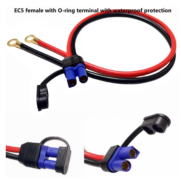 Ec5 stecker (männlich/weiblich) , 100a 10 silikonkabel mit wasserdichtem verlängerungskabel, notstartkabel für auto, modellflugzeug: Blau