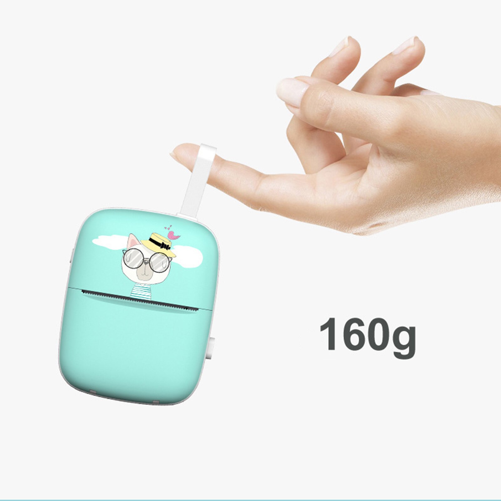 Pocket Wireless Thermal Printer Portable Wireless Inkless Pocket Printer with Thermal Paper for Students Workers Travelers