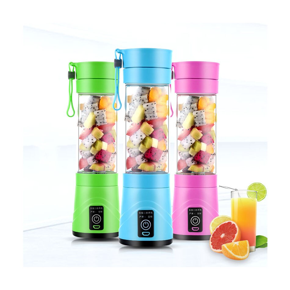 Cashiler Electric Glass Juicer Cup Juice Cup Rechargeable Household Mini Cyclone Fruit Juicer