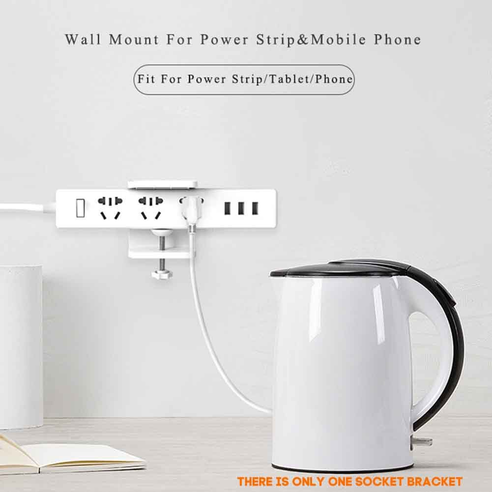 Tablet Phone Socket Bracket Wall Mounted Accessories Living Room Storage Holder Kitchen Office Self Adhesive Household Fixed
