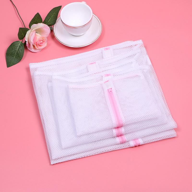 3 Sizes Zippered Mesh Laundry Wash Bags Nylon Laundry Bag Zipped Wash Bag Laundry Washing Mesh Net Daily Household Goods Tools: 30x40cm