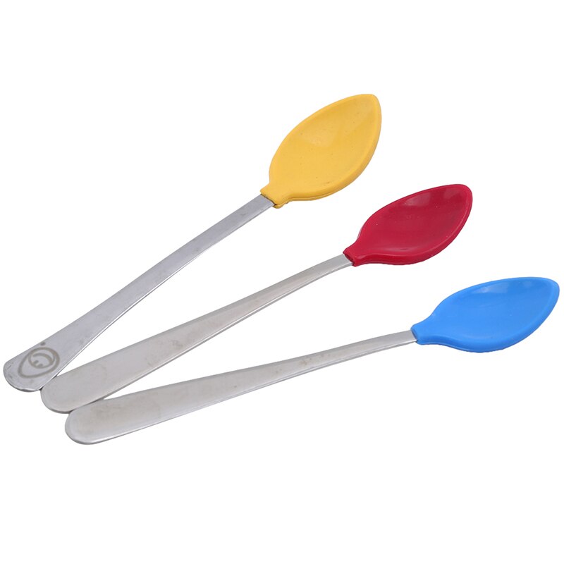 2 stuks/set kinder zachte milieuvriendelijke siliconen lepel serviesset baby lepel voedingsservies