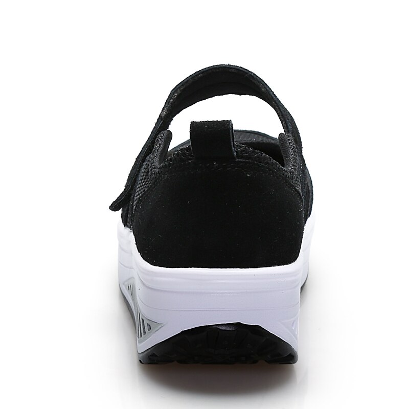 Mesh Breathable Toning Shoes Women Height Increasing Wedge Sneakers Fitness Shoes Platform Sneakers Antislip Gym Jumping Shoes