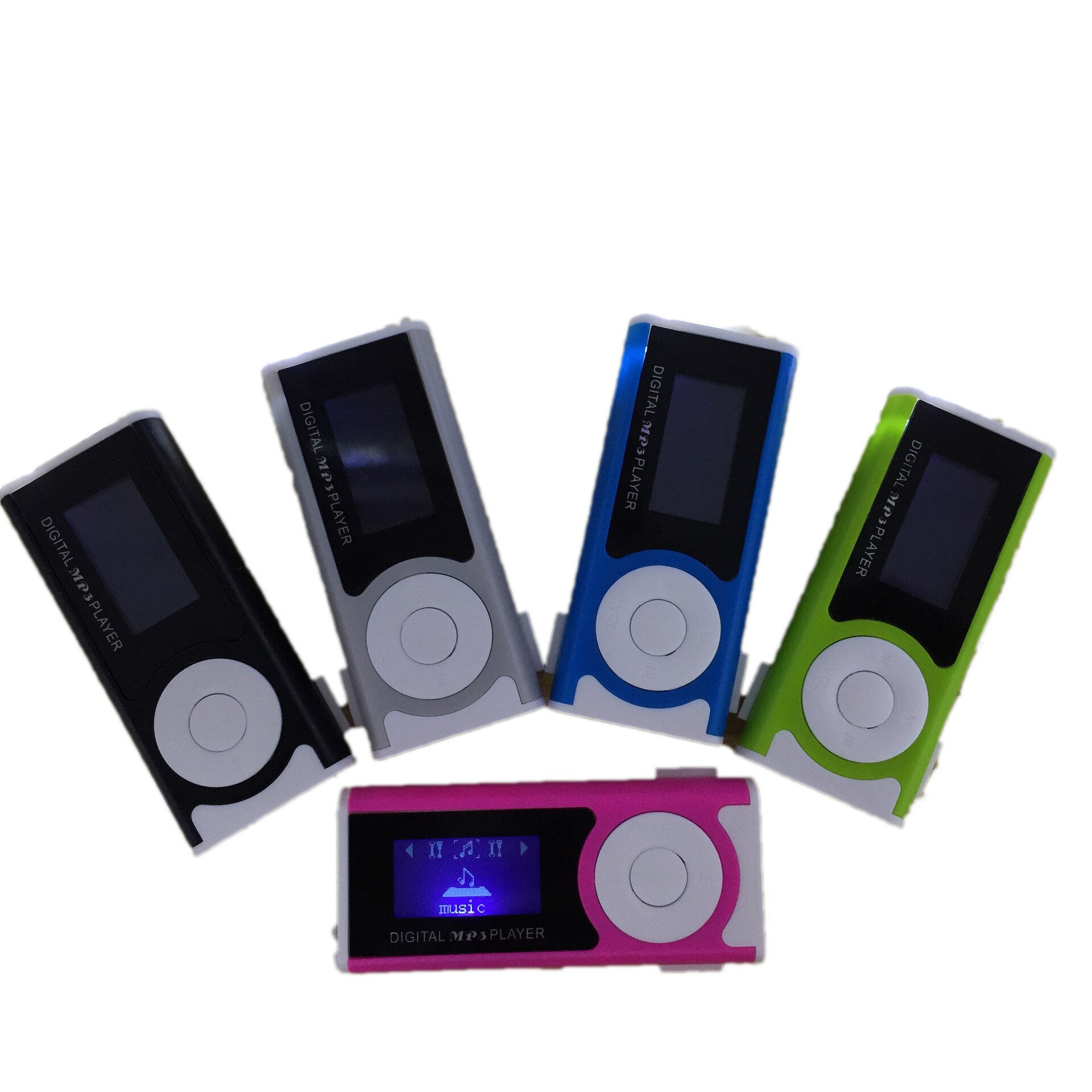 Mini lcd display  mp3- player music player clip type portable  mp3 with speaker function, tf card support, flashlight function