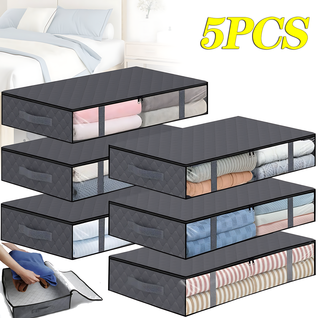 1/3/5PCS Kleding Opbergtas Deken Verpakking Zak Opvouwbare Geweven Opbergtas Onderbed Kleding Organizer stofdichte Opbergtas