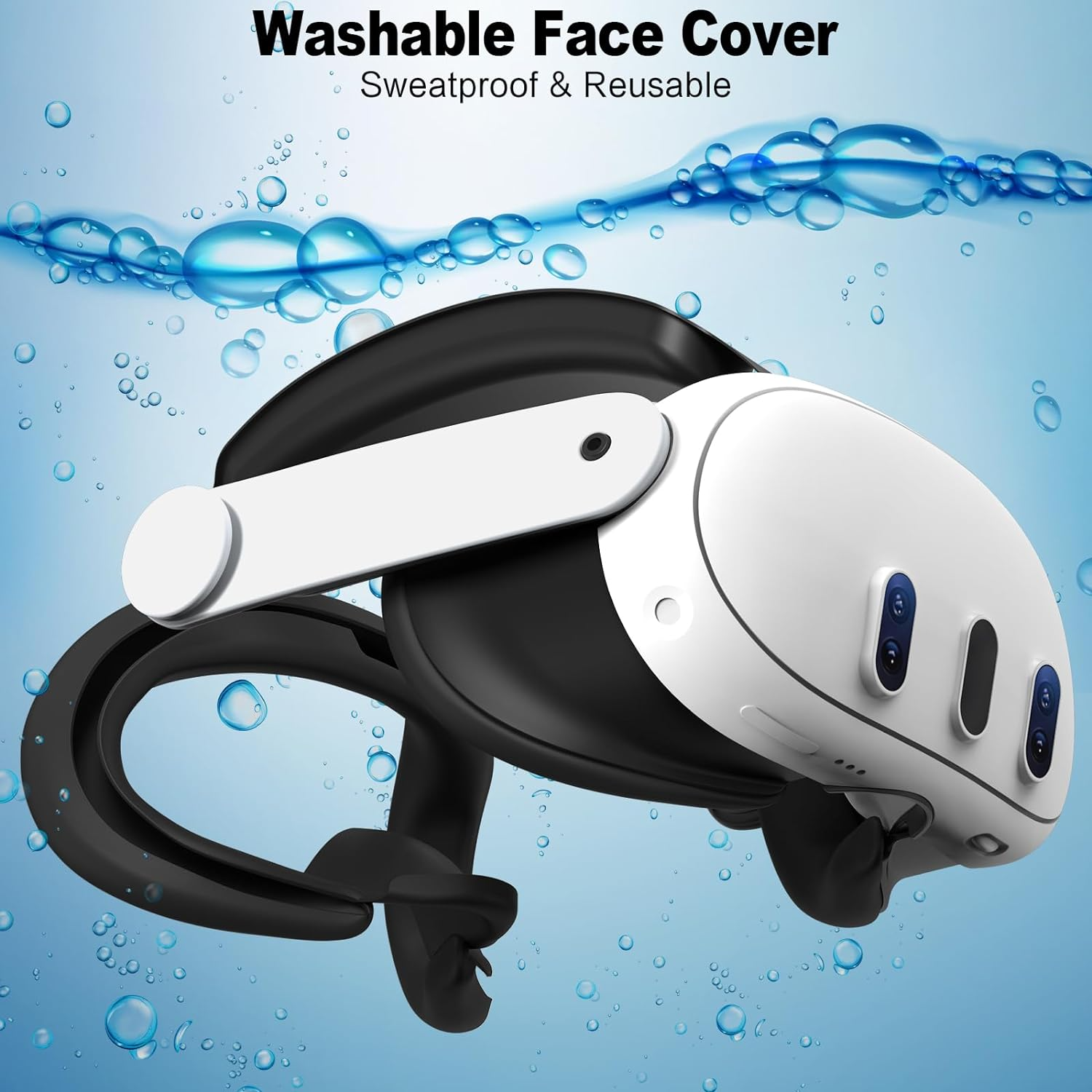 Funda de repuesto para Meta Quest 2/Oculus Quest 3/Quest 3S, almohadilla facial de silicona, cubierta antisudor, accesorios para gafas VR