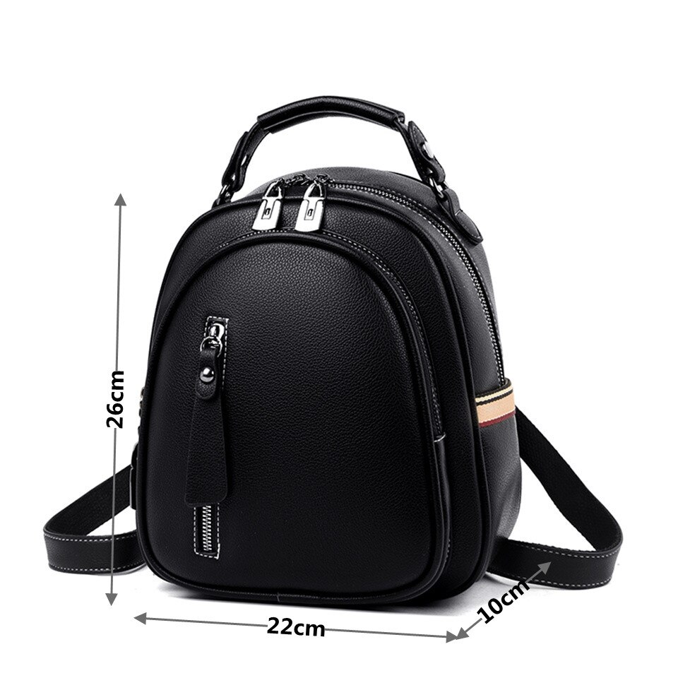Vrouwen Pu Lederen Rugzak Mini Eenvoudige Stijl Casual Rugzakken Mochila Reizen Schooltas Vrouwelijke Schoudertas