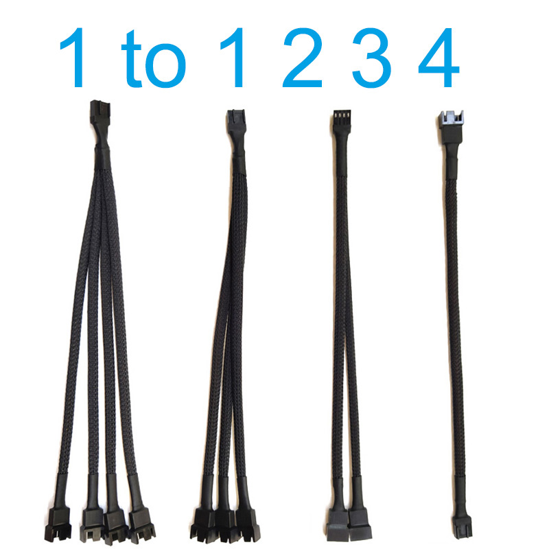 4Stift PWM Fan Splitter Adapter Kabel 1 zu 1 2 3 4 Computer CPU Fan Splitter PC Fan Verlängerung Energie kabel
