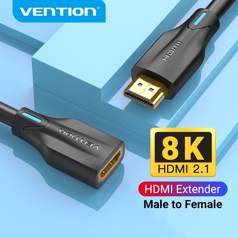 Ventie Hdmi 2.1 Verlengkabel Uhd 8K/60Hz Hdmi 2.1 Man-vrouw Kabel Extender Voor PS4 tv Smart Box Projector Hdmi Extender