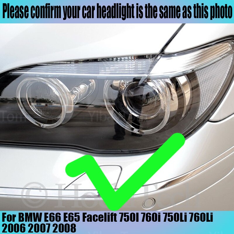 LED SMD Cotton Light Switchback Angel Eye Halo Ring DRL Kit for BMW E66 E65 Facelift 750I 760i 750Li 760Li 2006 2007