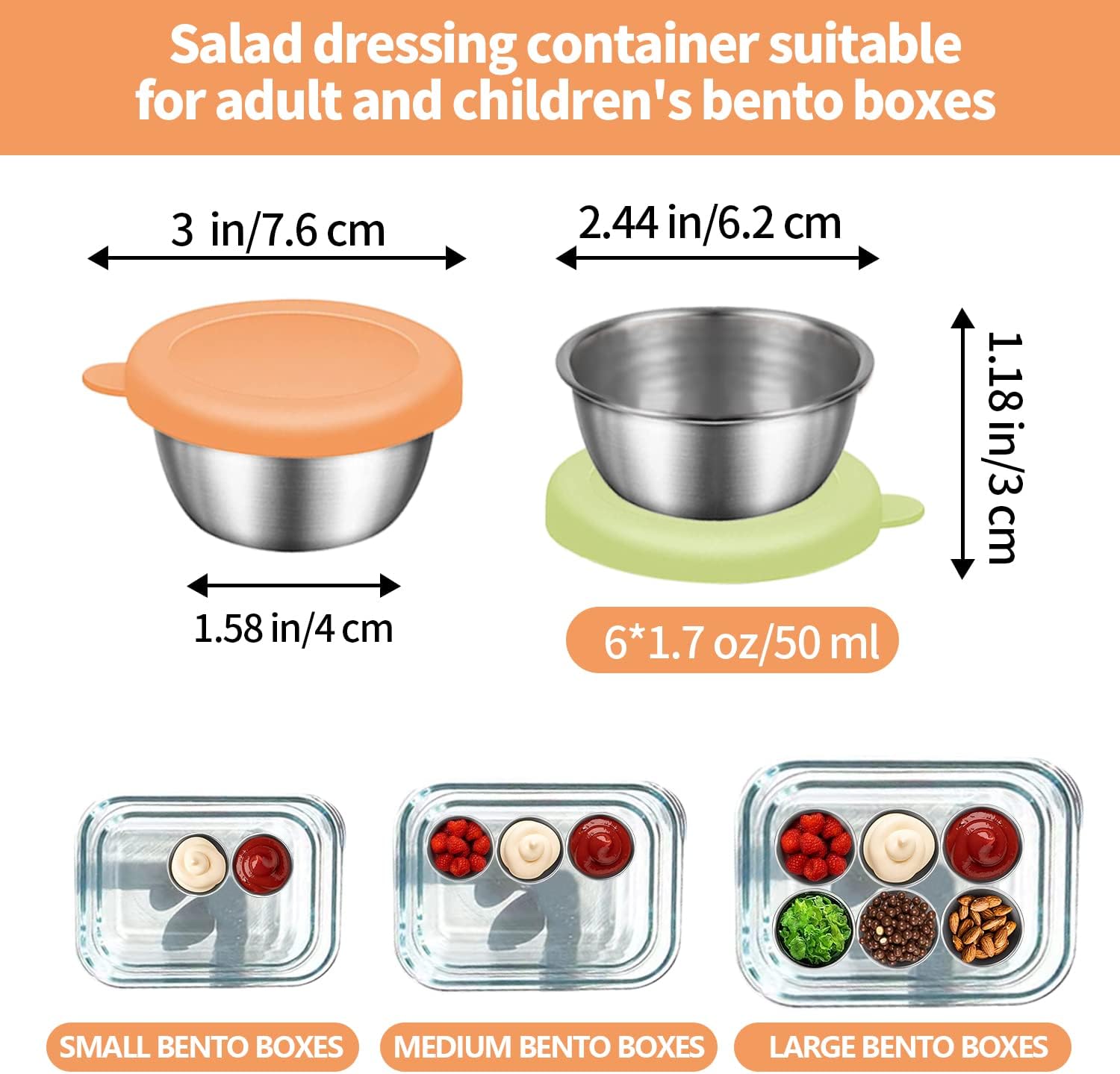 Juego de accesorios para fiambrera Bento escolar para niños con divisores de fiambrera de silicona/horquillas pequeñas para fruta, selecciones de comida/forro de silicona para magdalenas