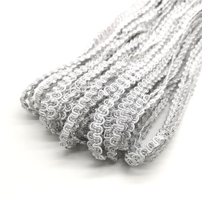 Cinta de encaje ondulado de línea dorada y plateada, 5 yardas, 6mm, vestido de actuación en escenario, disfraz, adornos hechos a mano, accesorios para de boda # Ro: Púrpura claro