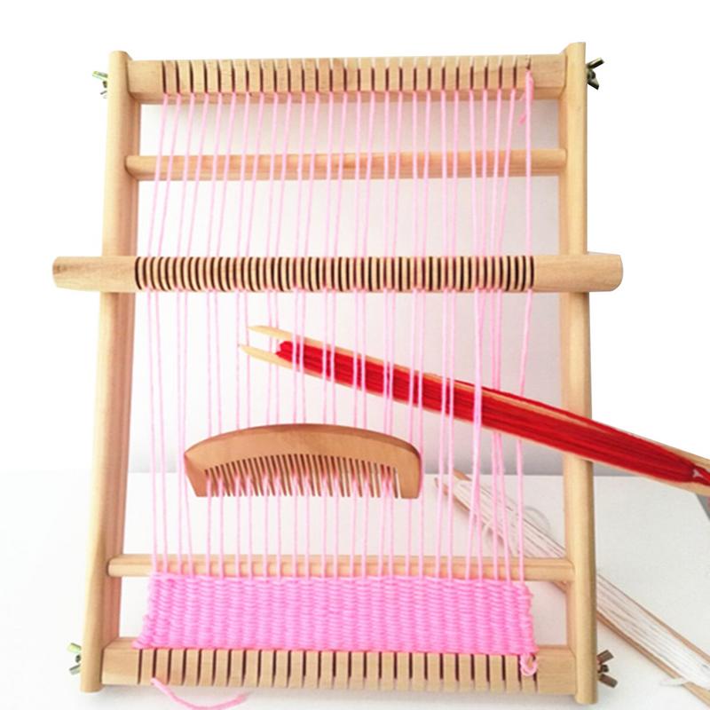 Weaving Loom Kit Hand-Woven DIY Suit Household Tapestry Scarf Wooden Multifunctional Loom Sewing Machine